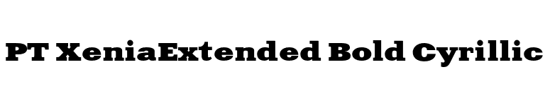 PT XeniaExtended Bold Cyrillic font preview