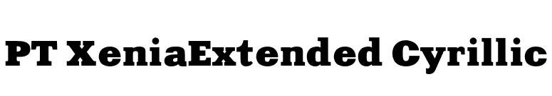 PT XeniaExtended Cyrillic font preview