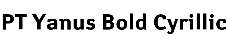 PT Yanus Bold Cyrillic font preview