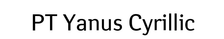 PT Yanus Cyrillic font preview