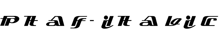 PTAF-Italic font preview