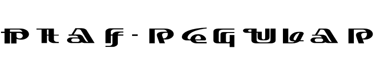 PTAF-Regular font preview