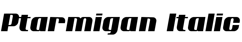Ptarmigan Italic font preview