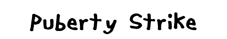 Puberty Strike font preview