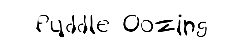 Puddle Oozing font preview
