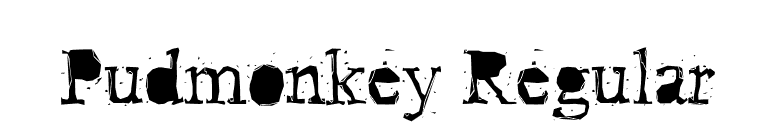 Pudmonkey Regular font preview
