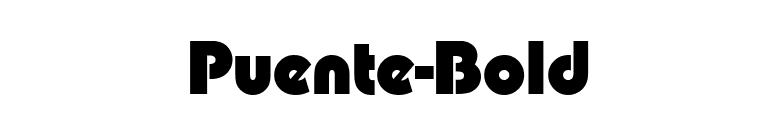 Puente-Bold font preview