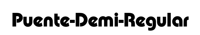 Puente-Demi-Regular font preview