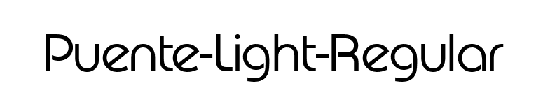 Puente-Light-Regular font preview
