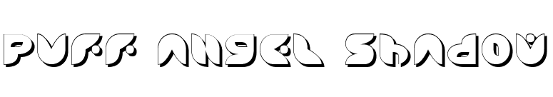 Puff Angel Shadow font preview