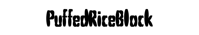 PuffedRiceBlack font preview