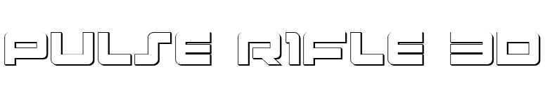 Pulse Rifle 3D font preview