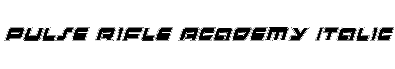 Pulse Rifle Academy Italic font preview