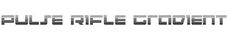 Pulse Rifle Gradient font preview