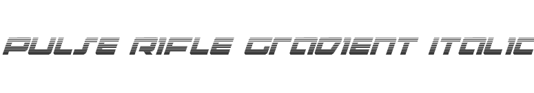 Pulse Rifle Gradient Italic font preview