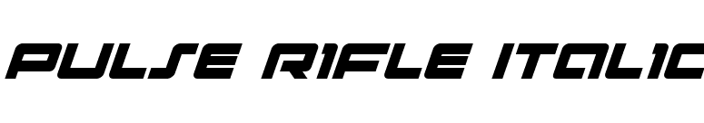 Pulse Rifle Italic font preview