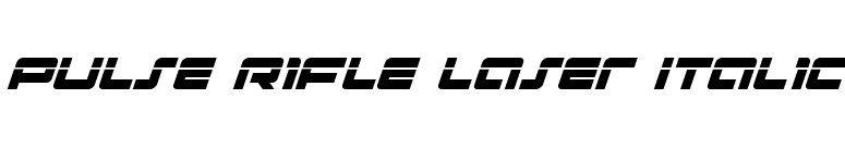 Pulse Rifle Laser Italic font preview