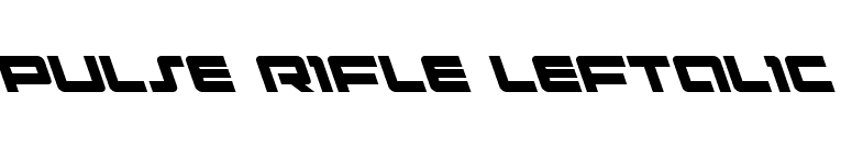 Pulse Rifle Leftalic font preview