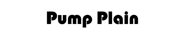 Pump Plain font preview