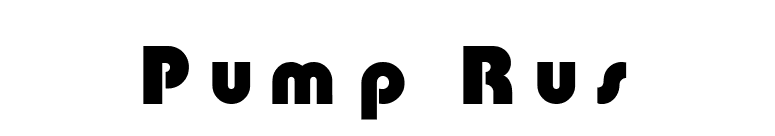 Pump Rus font preview