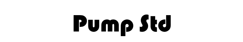 Pump Std font preview