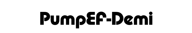 PumpEF-Demi font preview