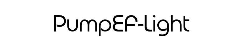 PumpEF-Light font preview