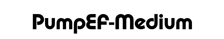 PumpEF-Medium font preview