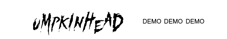 Pumpkinhead DEMO font preview