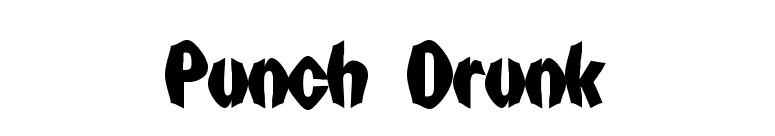 Punch Drunk font preview