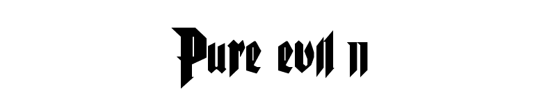 Pure evil 2 font preview