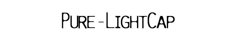 Pure-LightCap font preview
