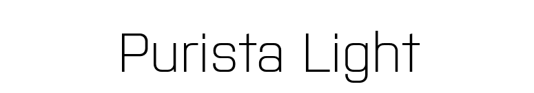 Purista Light font preview