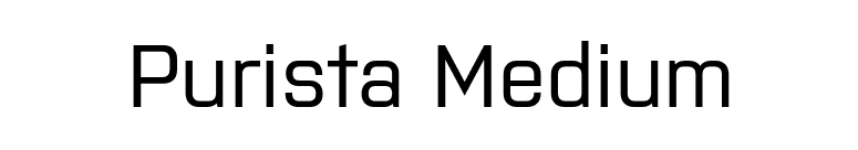 Purista Medium font preview