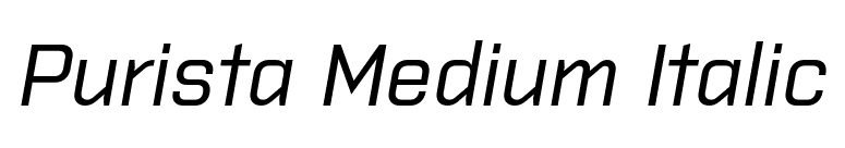 Purista Medium Italic font preview