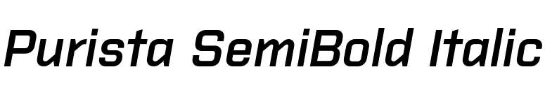 Purista SemiBold Italic font preview