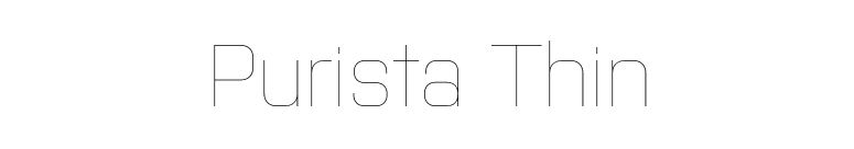 Purista Thin font preview