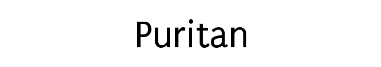 Puritan font preview