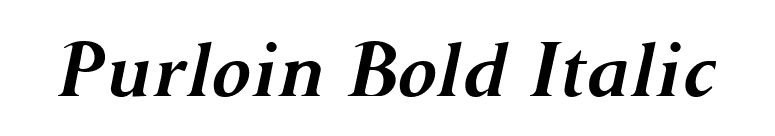 Purloin Bold Italic font preview