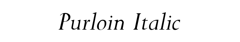 Purloin Italic font preview