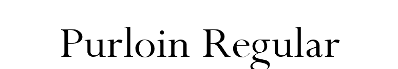 Purloin Regular font preview