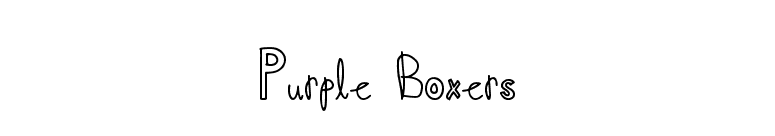 Purple Boxers font preview