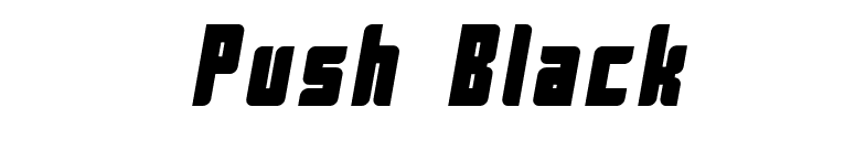 Push Black font preview