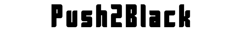 Push2Black font preview
