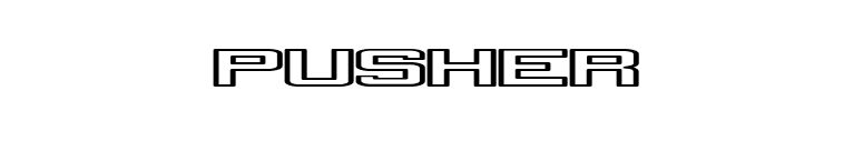 pusher font preview