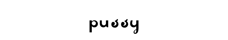 Pussy font preview