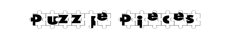Puzzle Pieces font preview