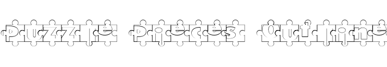 Puzzle Pieces Outline font preview