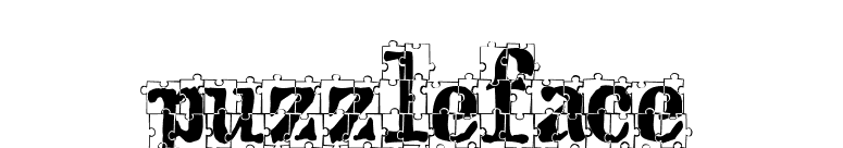 puzzleface font preview