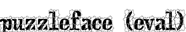 puzzleface (eval) font preview